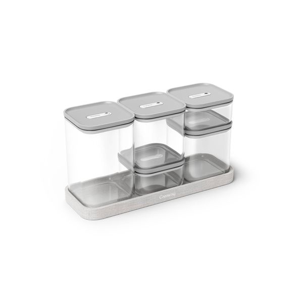 Caraway Home 13pc Glass Airtight Container Set Cream