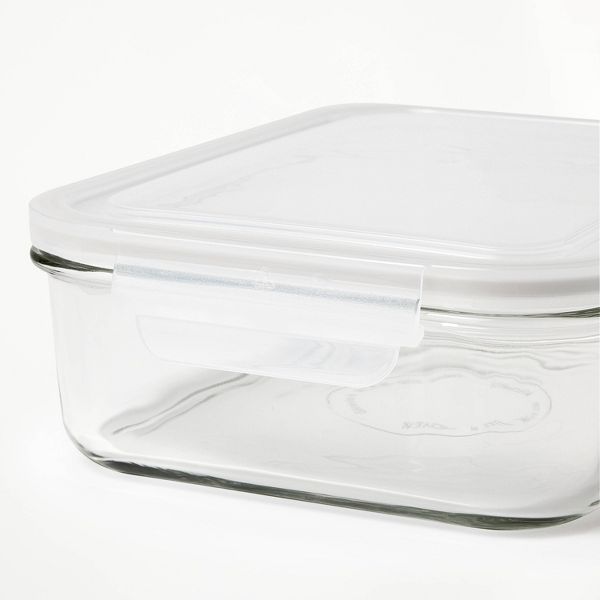 4.33 Cup Glass Food Storage Container Clear - Figmint™: Microwave, Freezer & Dishwasher Safe, Includes Lid