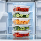 LauKingdom 5 Pack 35oz Midnight Black Borosilicate Glass Food Storage Containers with Lids for Meal Prep and Modern Kitchen Organization