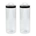 SharpChef 2PK Glass Airtight Storage Jar with Glass Lid, Glass Food Storage Jars, 74 oz / 2.2 L / 9 cups