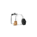 Kook Glass Storage Canisters, 2.8 Liter, Set of 2, Black