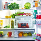 Le'raze 6.5L Extra Large High Borosilicate Glass Food Storage Container with Airtight Lid.