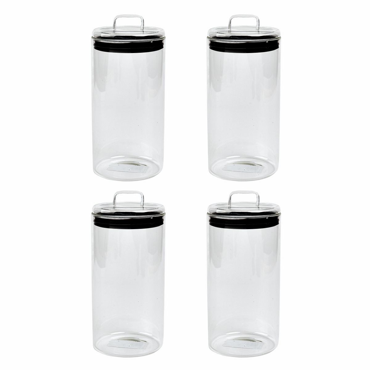 SharpChef 2PK Glass Airtight Storage Jar with Glass Lid, Glass Food Storage Jars, 51 oz / 1.5 L / 6 cups