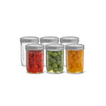 JoyJolt Wide Mason Jars with Airtight Lids, Labels and Measures - 16 oz - Set of 6