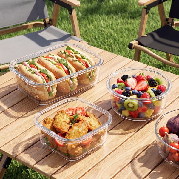 24-Piece Glass Food Storage Containers with Airtight Lids, Leak Proof Meal Prep & Bento Lunch Box Set, BPA-Free, Oven & Freezer Safe