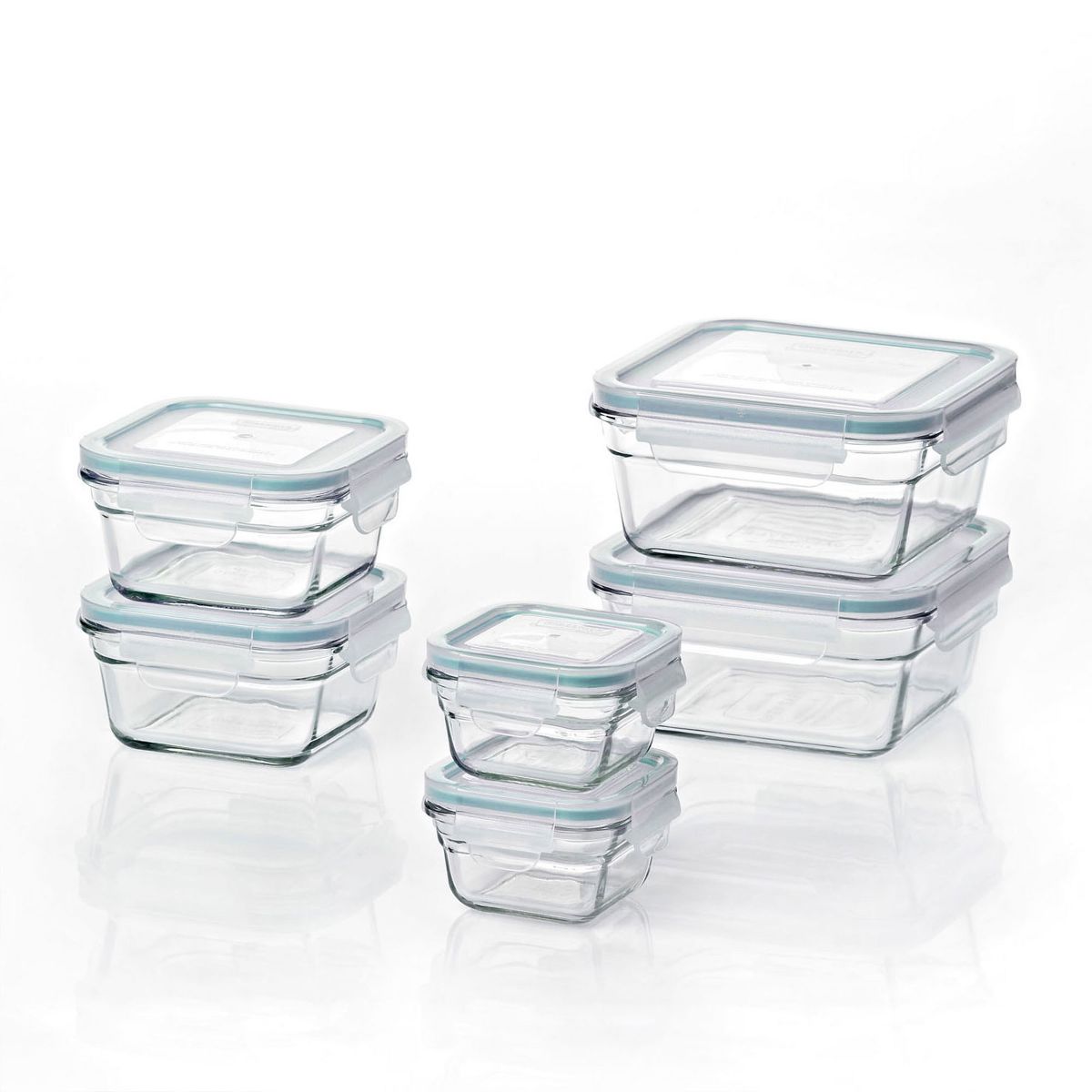 Glasslock 24 Piece Oven Microwave Safe Glass Food Storage Containers Set w/ Lids