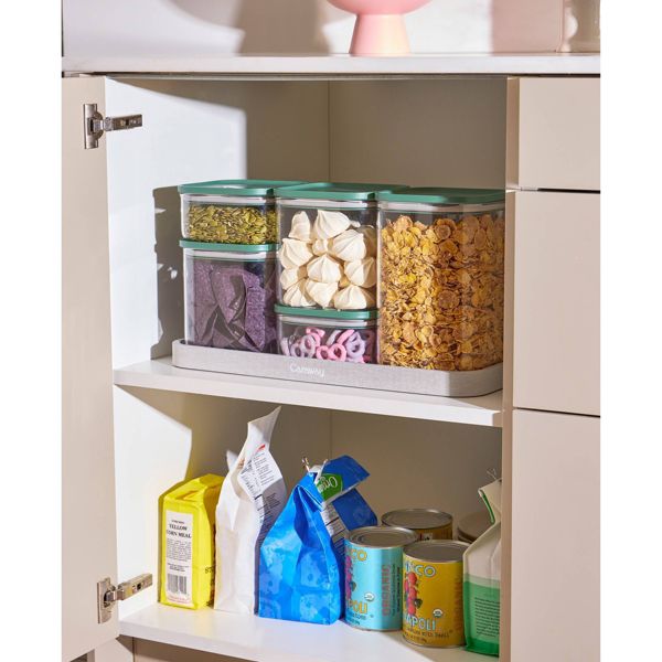 Caraway Home 13pc Glass Airtight Container Set Cream