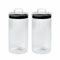 SharpChef 2PK Glass Airtight Storage Jar with Glass Lid, Glass Food Storage Jars, 51 oz / 1.5 L / 6 cups