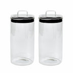 SharpChef 2PK Glass Airtight Storage Jar with Glass Lid, Glass Food Storage Jars, 51 oz / 1.5 L / 6 cups