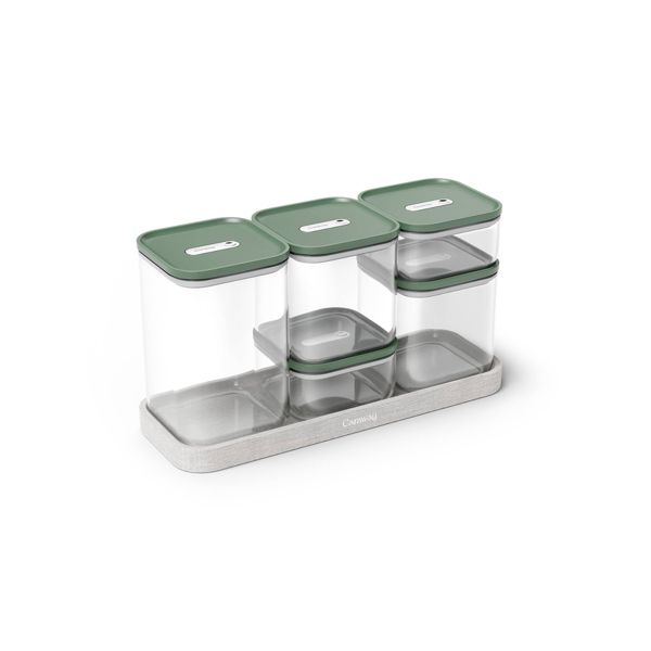 Caraway Home 13pc Glass Airtight Container Set Cream