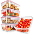 NutriChef 10-Piece High Borosilicate Glass Food Storage Containers Set (NCCLX5R9.5)