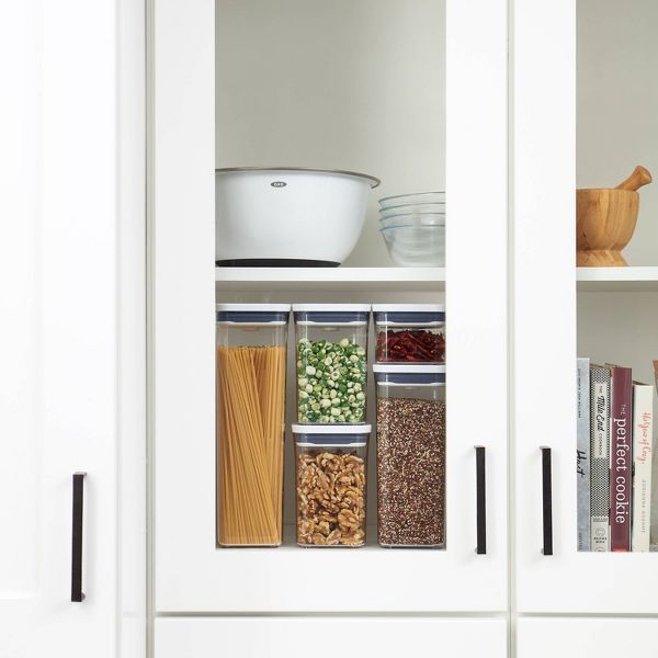 OXO POP 5pc Plastic Airtight Food Storage Container Set White: Kitchen Canisters, Dishwasher-Safe, Lifetime Warranty