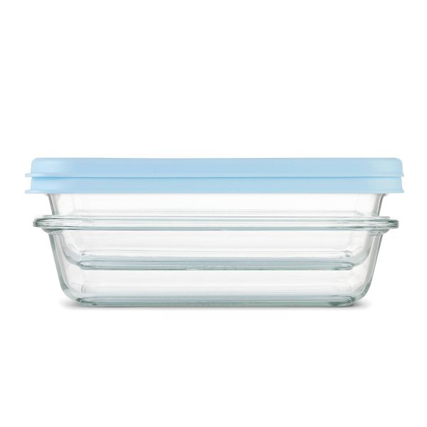 Ello 4pc (Set of 2) Everyday 4.5c Glass Food Storage Containers Blue