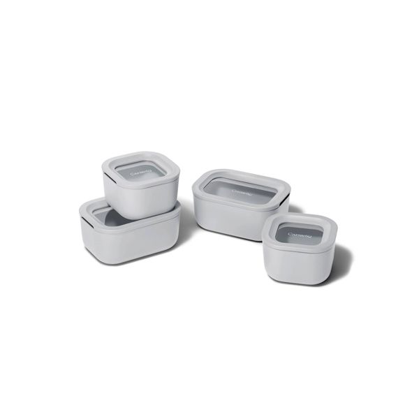 Caraway Home 9pc Mini Food Storage Set Cream