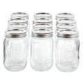 Gibson Home Market Preserves 12 Piece 16 Ounce Glass Canning jars with Lids and Bands