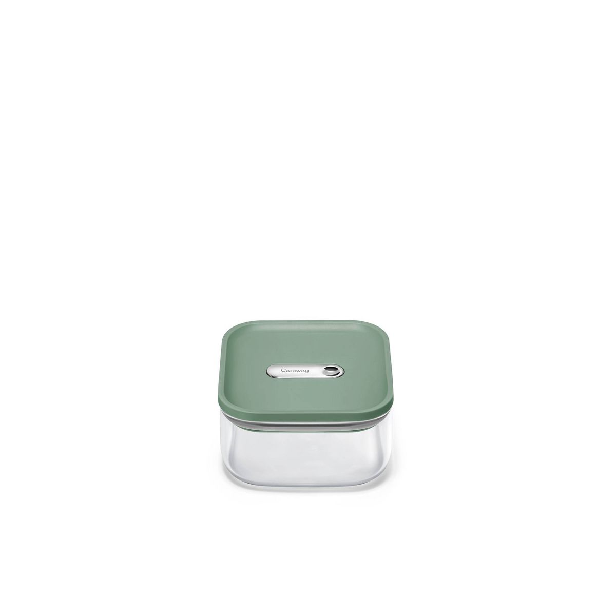 Caraway Home Small Glass Airtight Container Cream