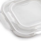 Gibson Home Essential Storage 4 Piece Borosilicate Glass Square Container Set with Snap Lids