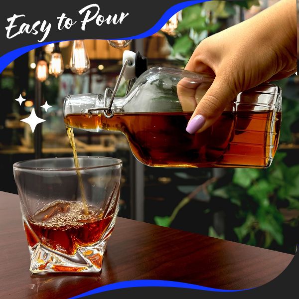 8.5 oz Swing Top Glass Flask (Set of 8)