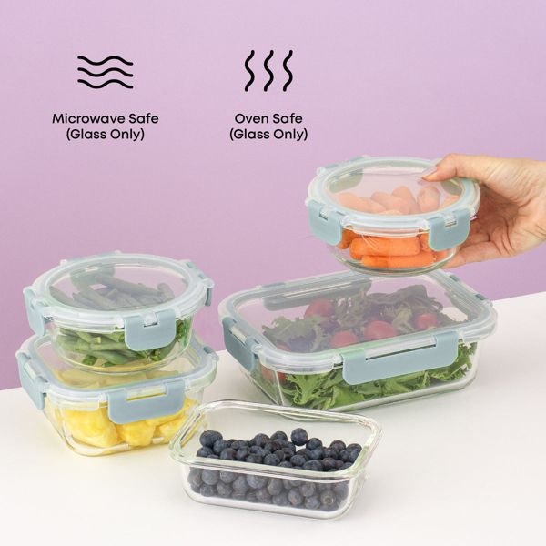 12 Glass Storage Containers (Blushy Pink)