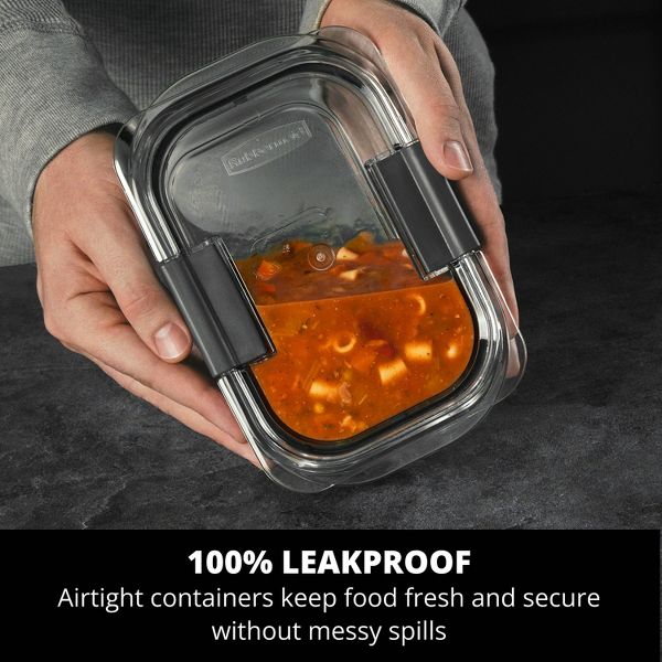 Rubbermaid 2pk 3.2c Brilliance Glass Food Storage Container Deep Medium