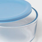 4pc (set of 2) 4c Round Glass Food Storage Container Set Blue - Room Essentials™
