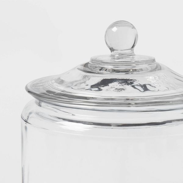 138oz Glass Jar and Lid - Threshold™: Clear Glass Container, Cookie & Candy Storage, Hand Wash, 9.54" Height