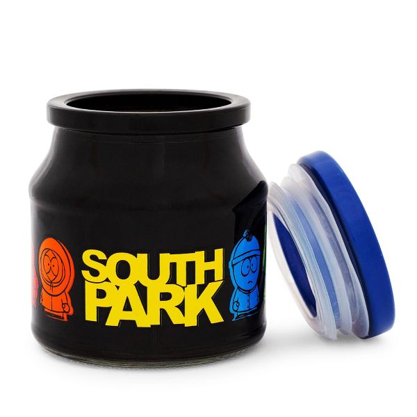 Silver Buffalo South Park Characters Glass Storage Jar With Lid | Holds 5 Ounces