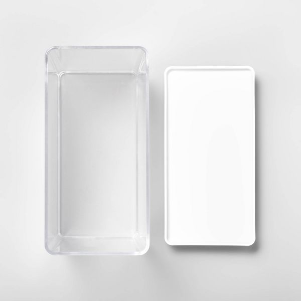 12.6c Tall Rectangle Plastic Food Storage Container - Brightroom: Stackable Cereal & Rice Storage, 8" H