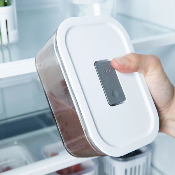 OU Glass Food Storage Container 3 Cup - Oven, Microwave, Freezer & Dishwasher Safe, Airtight Leak Proof Lid with Microwave Valve, Stackable Glass Jar