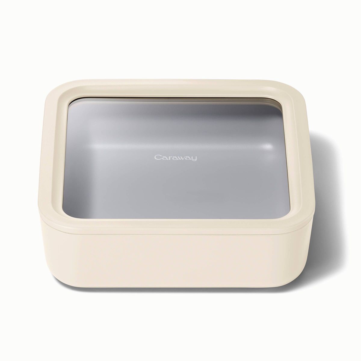 Caraway Home Large Ceramic Coated Glass Container Gray