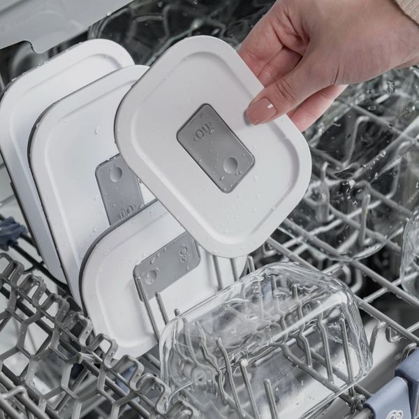 OU Glass Food Storage Container 5 Cup - Oven, Microwave, Freezer & Dishwasher Safe, Airtight Leak Proof Lid with Microwave Valve, Stackable Glass Jar