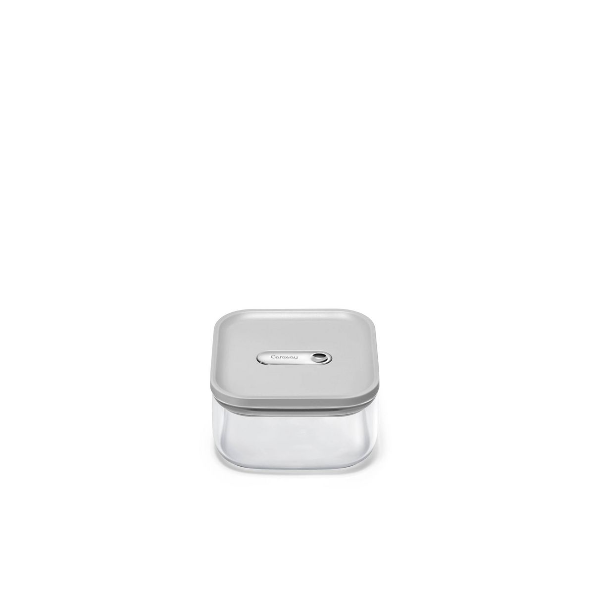 Caraway Home Small Glass Airtight Container Cream