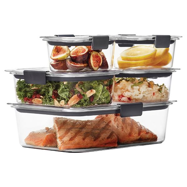 Rubbermaid 10pc Brilliance Leak Proof Food Storage Containers with Airtight Microwave & Freezer Safe