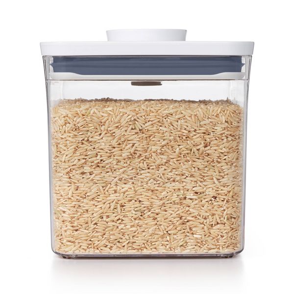 OXO POP 2.8qt Plastic Big Square Airtight Food Storage Container Clear: Dishwasher-Safe, Silicone Lid