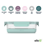 Ello 10pc Glass Meal Prep Food Storage Container Set Blue