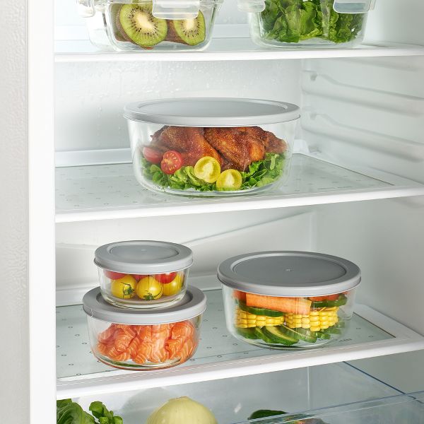 Sorbus 4 Pack Glass Food Storage Containers with Airtight Lids - for Pantry, Meal Prep - Microwave & Freezer Safe
