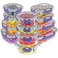 Magic Mill 24pc Glass Food Storage Container Set – Airtight Lids, Dishwasher Safe, BPA-Free, Purple