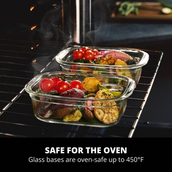 Rubbermaid 2pk 3.2c Brilliance Glass Food Storage Container Deep Medium