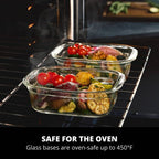 Rubbermaid 2pk 3.2c Brilliance Glass Food Storage Container Deep Medium