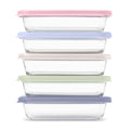 Ello Everyday 10pc 3c Rectangle Glass Meal Prep Food Storage container Set Garden Harmony