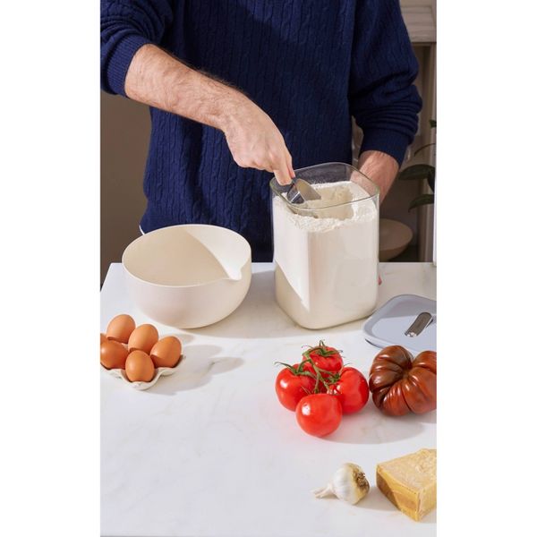 Caraway Home Large Glass Airtight Container Cream