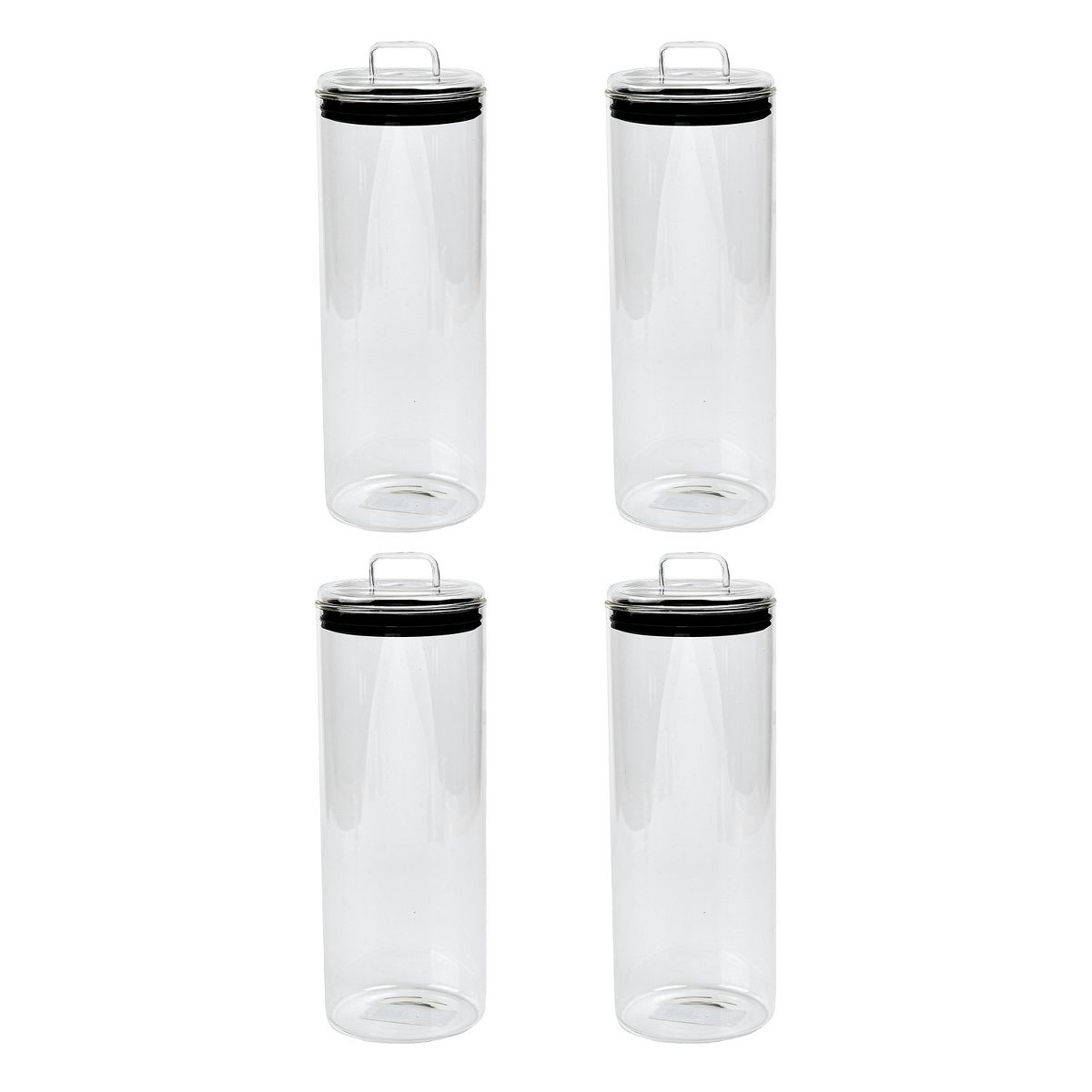 SharpChef 2PK Glass Airtight Storage Jar with Glass Lid, Glass Food Storage Jars, 74 oz / 2.2 L / 9 cups