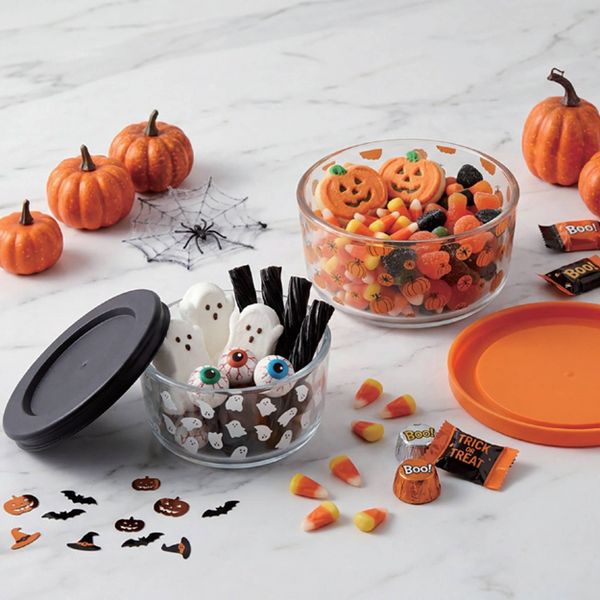 Cook With Color 4pc (Set of 2) Halloween Glass Food Storage Container Set