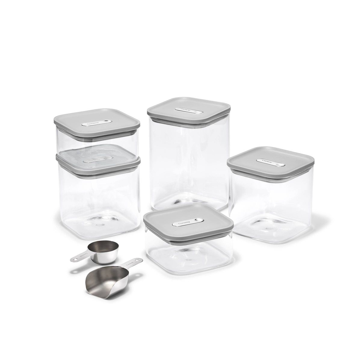 Caraway Home 13pc Glass Airtight Container Set Cream