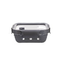 Genicook 12.5oz Rectangle Food Storage Container with Glass Lid Gray