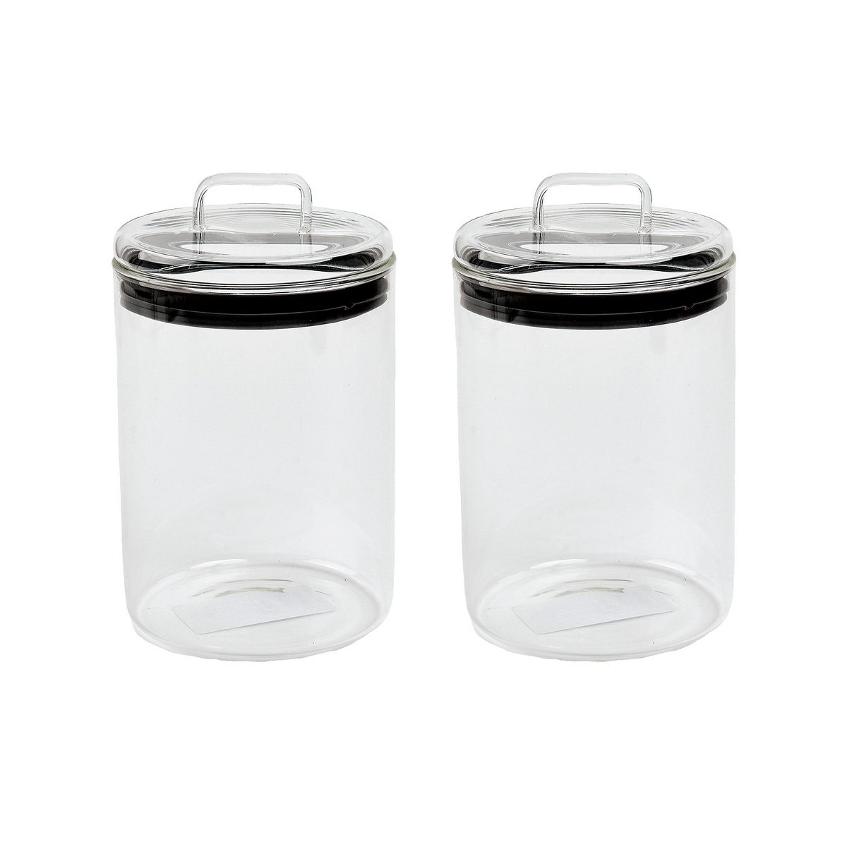 SharpChef 2PK Glass Airtight Storage Jar with Glass Lid, Glass Food Storage Jars, 34 oz / 1 L / 4 cups