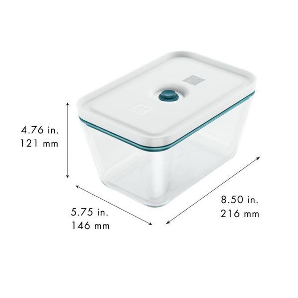 ZWILLING Fresh & Save Glass Airtight Food Storage Container, Meal Prep Container, Large, La Mer