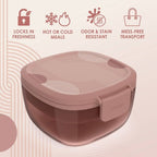 Bentgo 7.6c Glass All-in-One Salad Container Mod Curves Desert Rose