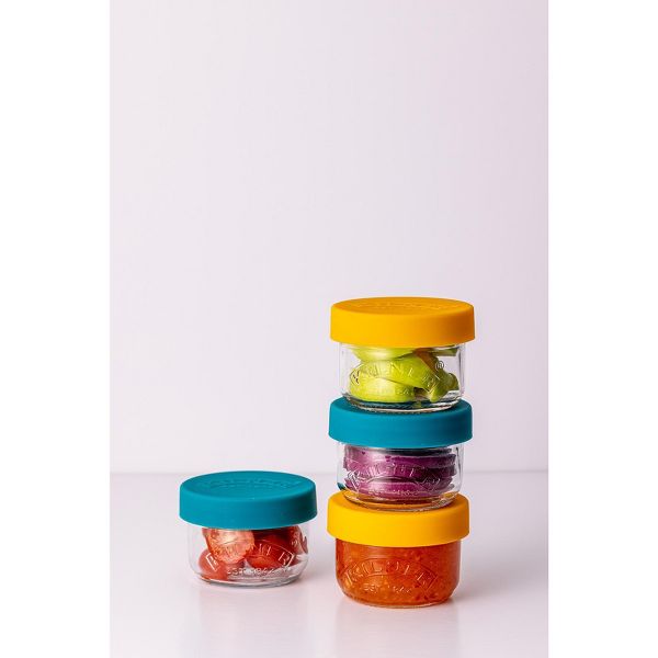 Kilner Storage Snack & Store Jars with Push Top Silicone Lids, Set of 2