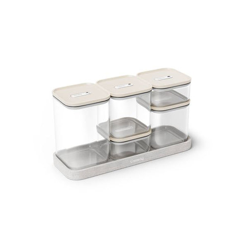 Caraway Home 13pc Glass Airtight Container Set Cream